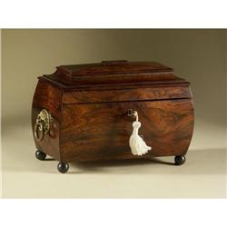 GEORGE IV ROSEWOOD TEA CADDY