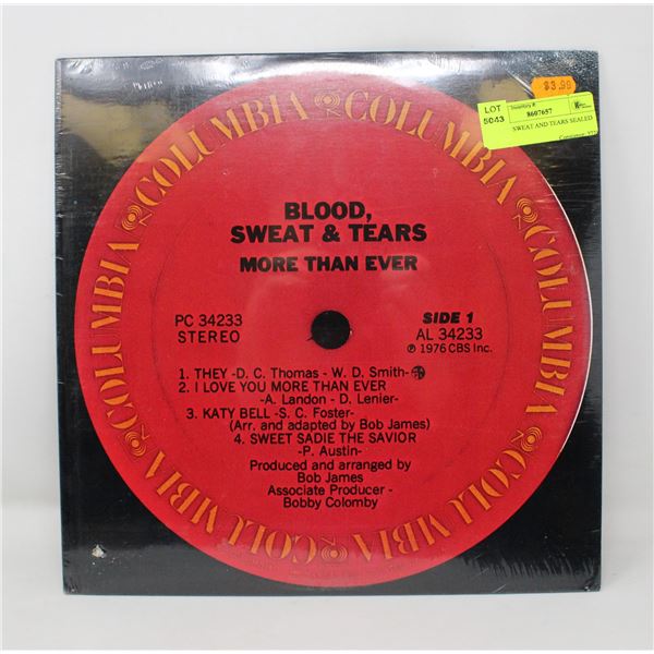 BLOOD SWEAT AND TEARS SEALED