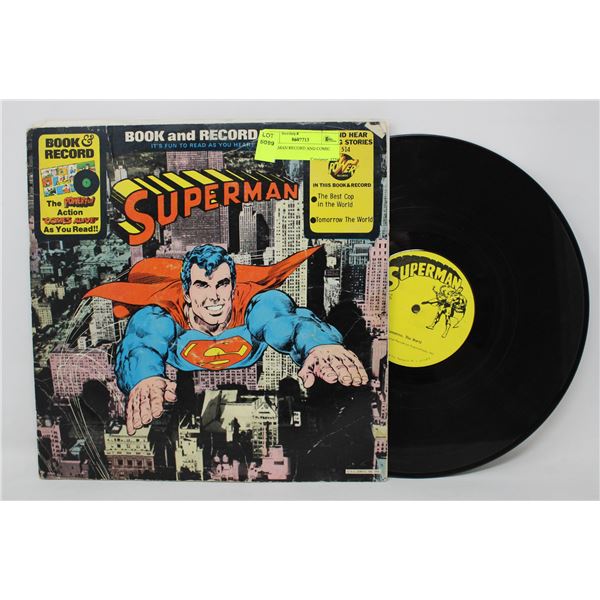 SUPERMAN RECORD AND COMIC.