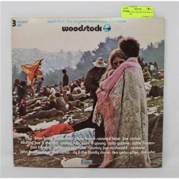 WOODSTOCK CONCERT RECORD SET COTILLION