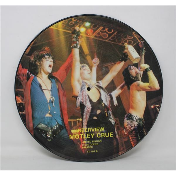 MOTLEY CRÜE PICTURE DISC RECORD LIMITED EDITION