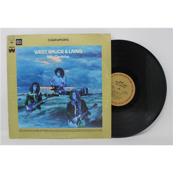 WEST BRUCE AND LAING LP QUADRAPHONIC