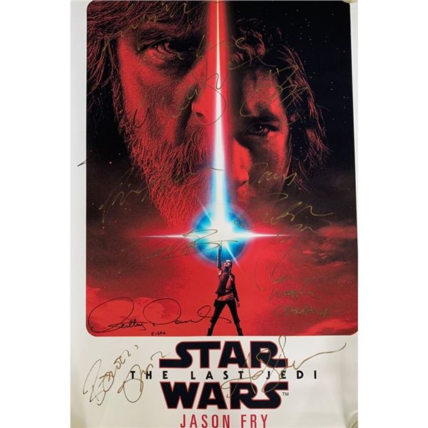 Signed The Last Jedi Movie Poster