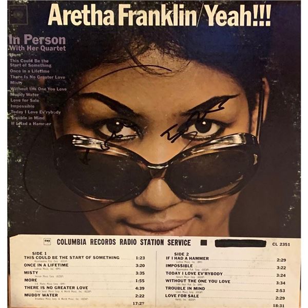 Signed Aretha Franklin Yeah!!! Album Cover