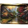 Image 1 : Thomas Kinkade"A Quiet Evening"  Metal Tray (one small dent)