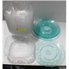 Image 1 : LOT OF 29 PLASTIC CRYSTAL SERVING DISHES