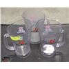 Image 1 : LOT OF 3 LARGE POLYCARB RICKARDS RED BEER PITCHERS