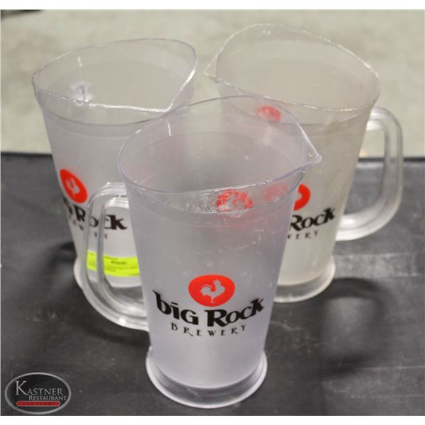 LOT OF 3 LARGE POLYCARB BIG ROCK BREWING