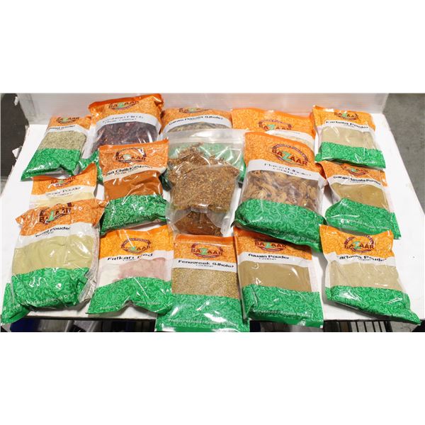 FLAT OF 15 PACKS OF ASSORTED SPICES