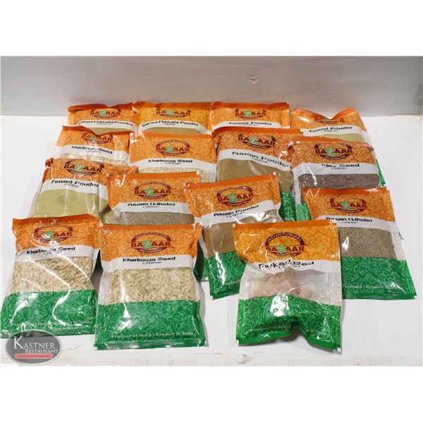 FLAT OF 15 PACKS OF ASSORTED SPICES