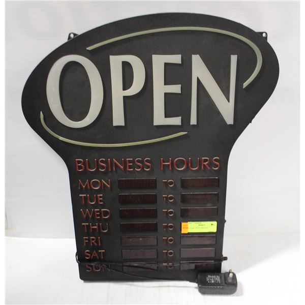 ELECTRIC NEON OPEN SIGN