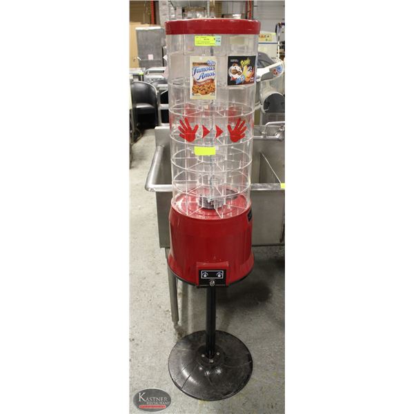 TUBZ 7-COMPARTMENT COMMERCIAL SNACK DISPENSER W/