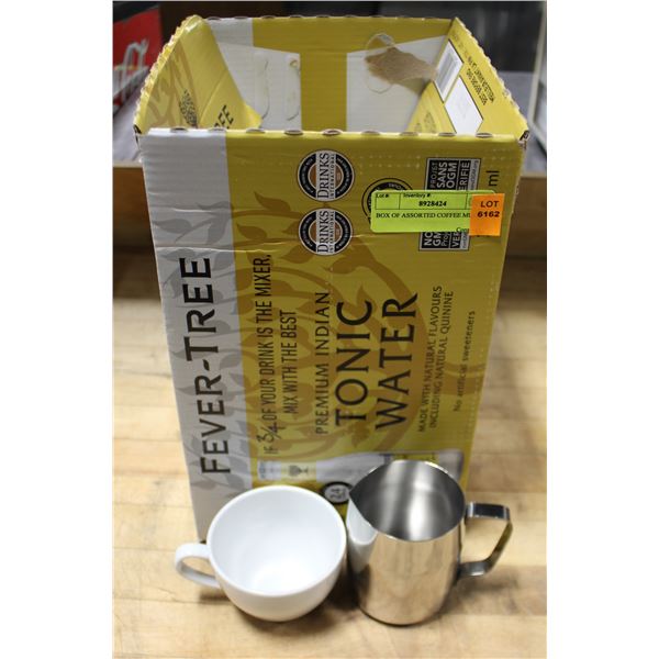 BOX OF ASSORTED COFFEE MUGS