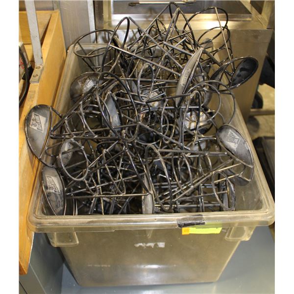 TOTE OF 35 BLACK SINGLE CONE FRENCH FRY HOLDER