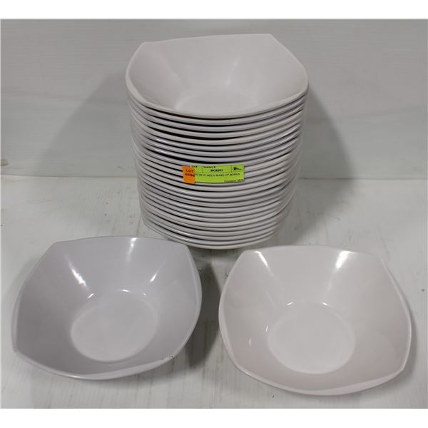 LOT OF 27 MELA-WARE 10" BOWLS