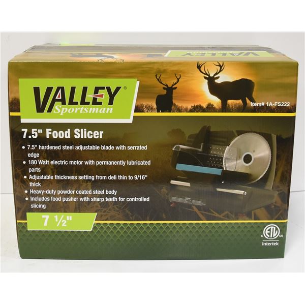 NEW VALLEY SPORTSMAN 7.5" FOOD SLICER
