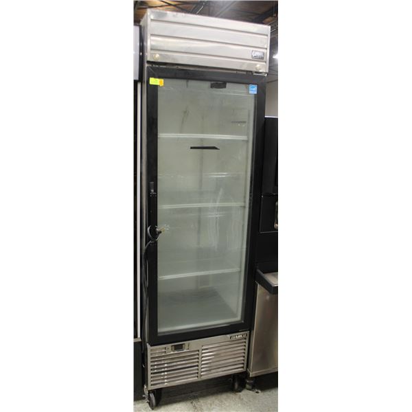 HABCO SINGLE DOOR UPRIGHT COOLER ON CASTORS