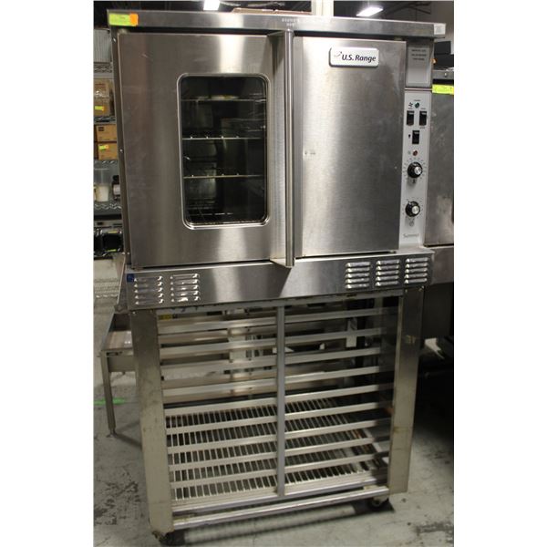 US RANGE CONVECTION OVEN /W S/S STAND ON CASTORS