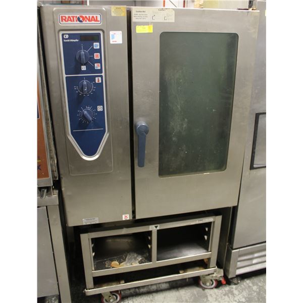 RATIONAL COMBI OVEN ON EQUIPMENT STAND W/