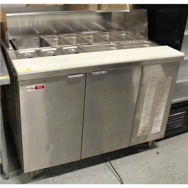 DIAMOND 4' REFRIGERATED PREP TABLE W/ NEW INSERTS