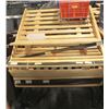 Image 1 : 3 TIER WOODEN GROCERY DISPLAY CART ON CASTORS