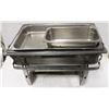 Image 1 : LOT OF TWO FULL SIZE CHAFING DISHES 4"DEEP