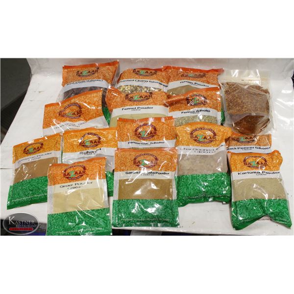 FLAT OF 15 PACKS OF ASSORTED SPICES