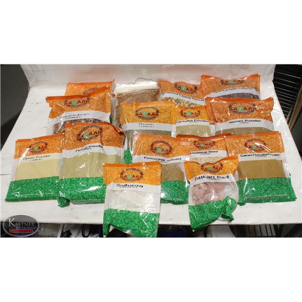 FLAT OF 15 PACKS OF ASSORTED SPICES