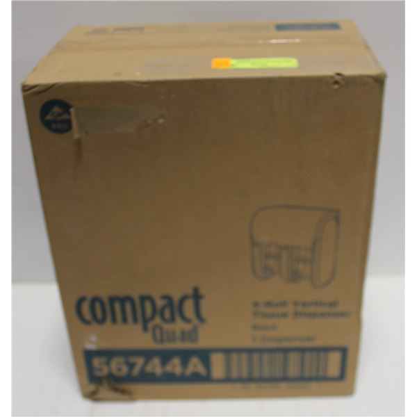 NEW COMPACT QUAD 4 ROLL VERTICAL TISSUE DISPENSER
