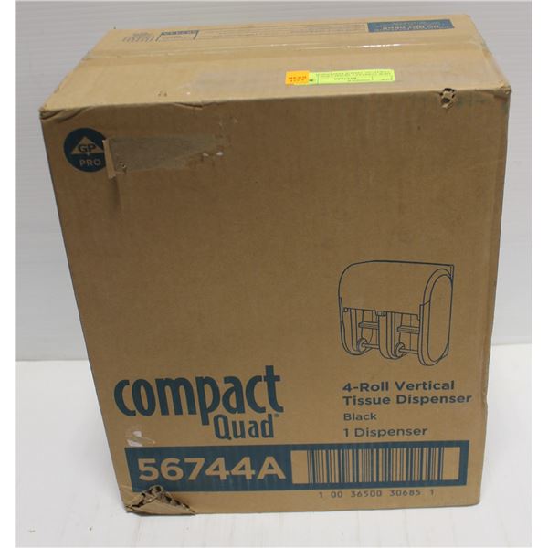 NEW COMPACT QUAD 4 ROLL VERTICAL TISSUE DISPENSER