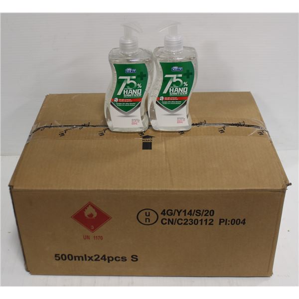 CASE WITH 24 500ML BOTTLES OF HAND SANITIZER