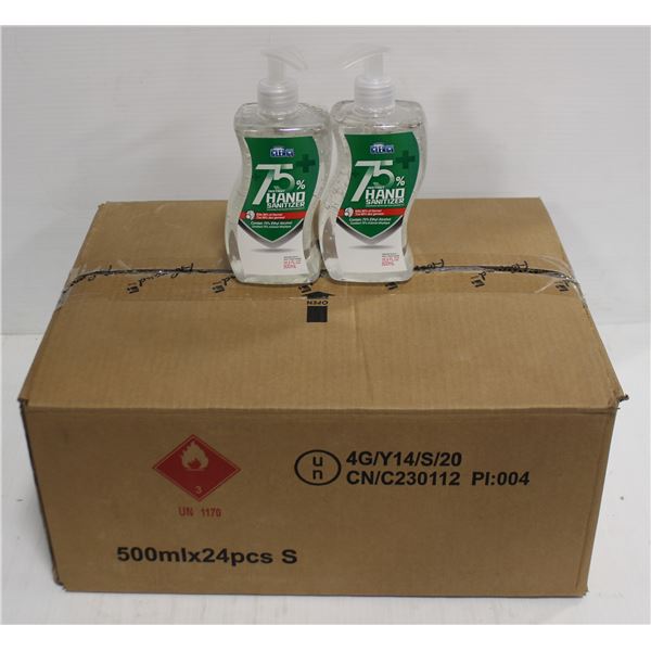 CASE WITH 24 500ML BOTTLES OF HAND SANITIZER