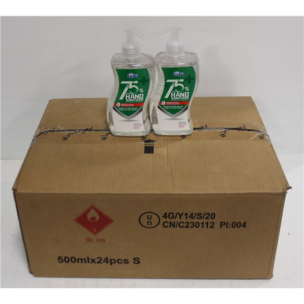 CASE WITH 24 500ML BOTTLES OF HAND SANITIZER