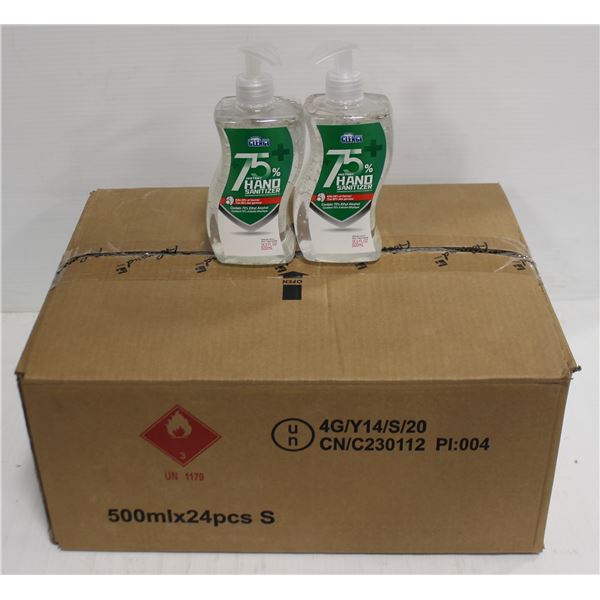 CASE WITH 24 500ML BOTTLES OF HAND SANITIZER