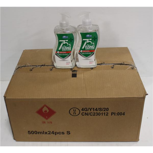 CASE WITH 24 500ML BOTTLES OF HAND SANITIZER