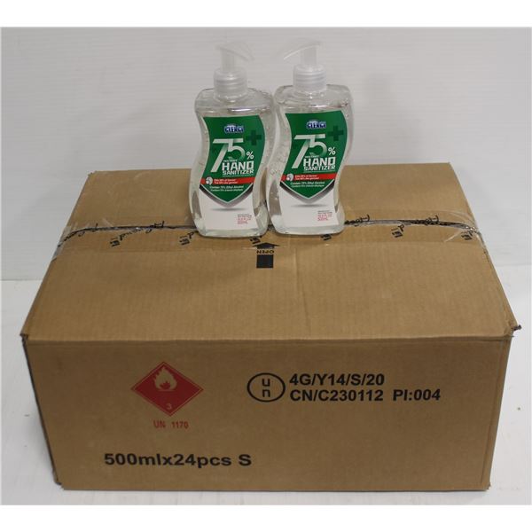 CASE WITH 24 500ML BOTTLES OF HAND SANITIZER