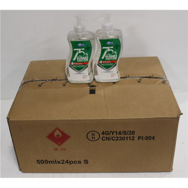 CASE WITH 24 500ML BOTTLES OF HAND SANITIZER