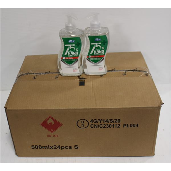 CASE WITH 24 500ML BOTTLES OF HAND SANITIZER