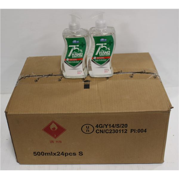 CASE WITH 24 500ML BOTTLES OF HAND SANITIZER