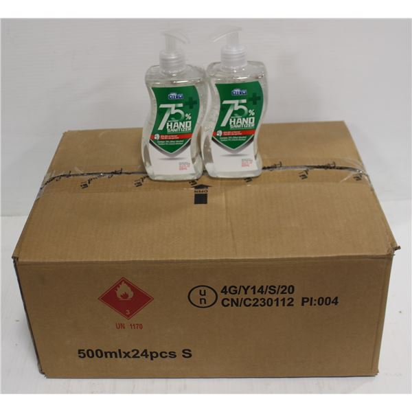 CASE WITH 24 500ML BOTTLES OF HAND SANITIZER