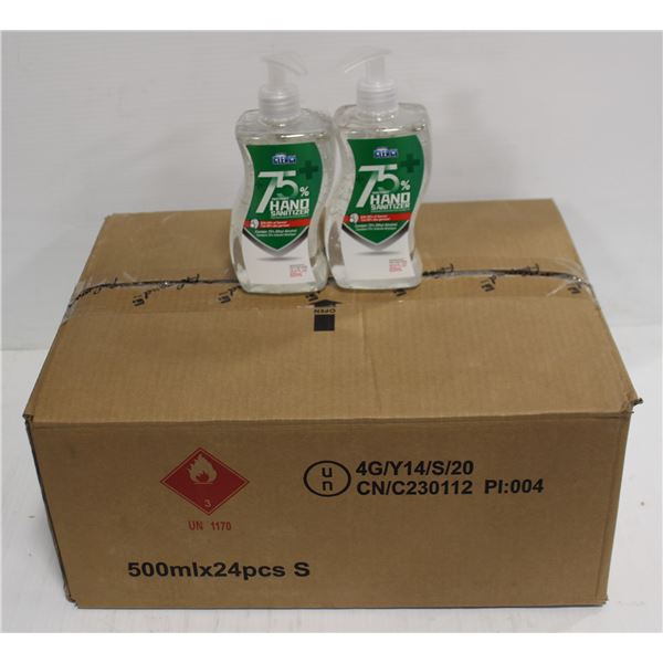 CASE WITH 24 500ML BOTTLES OF HAND SANITIZER