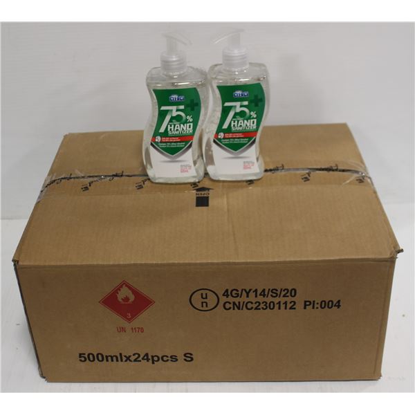 CASE WITH 24 500ML BOTTLES OF HAND SANITIZER