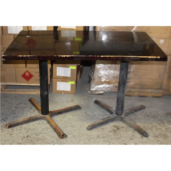 LOT OF TWO RECTANGLE DINNING TABLES 48"X30"X30"