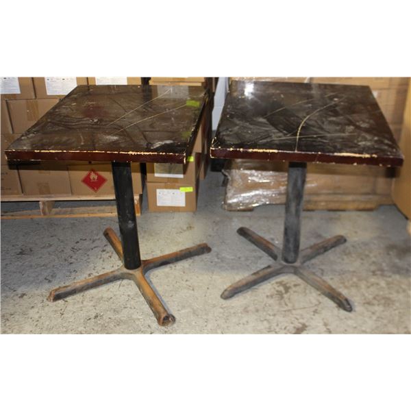 LOT OF 2 SQUARE DINNING TABLES 30"X24"X29.5"