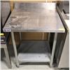 Image 1 : S/S WORK TABLE /W 4" BACK SPLASH & UNDER SHELF