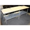 Image 1 : S/S WORK TABLE /W POLY BOARD & UNDER SHELF