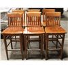 Image 1 : LOT OF 6 WOODEN BAR CHAIRS
