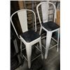 Image 1 : LOT OF TWO LEATHERETTE PADDED PATIO BAR CHAIRS