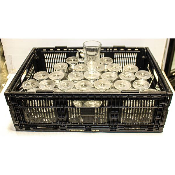 TOTE OF 30 IRISH COFFEE MUGS