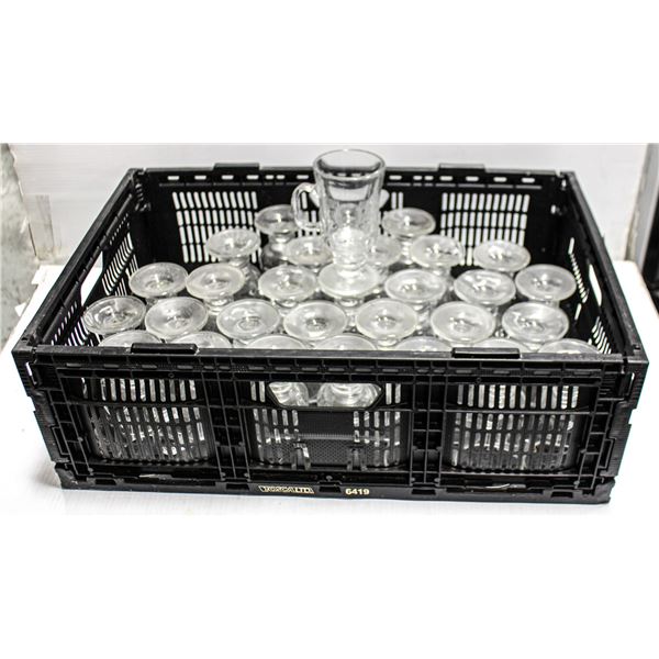 TOTE OF 30 IRISH COFFEE MUGS